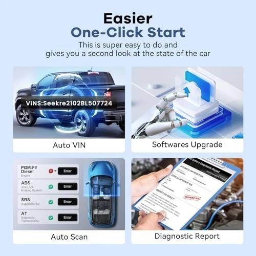 OBD2 Scanner, ABS,SRS,ECM,TCM System Car OBD II Diagnostic Scan Tool, 94 - Picture 6 of 6