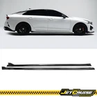 Fits 21-26 Kia K5 Side Skirts Extensions Rocker Panel Gloss Black PP
