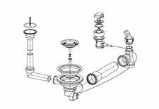 FRANKE Ablaufgarnitur für LIBERA LIX681-E  3 1/2"  / Ersatzteil