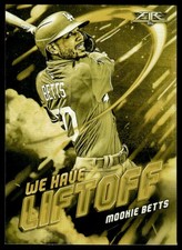 2020 Topps Fire We Have Lift off Gold Foil Mookie Betts Los Angeles Dodgers