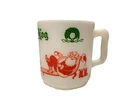 Vintage Hazel Atlas Milk Glass Childs Mug / Punch Cup Santa Claus Egg Nog HTF