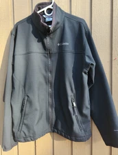 Columbia Jacket Black Interchange Omni Shield Polyester Windbreaker Men's Large