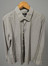 HUGO BOSS Men's Black Check Regular Fit Long Sleeve Dress Shirt Size 16x36/37