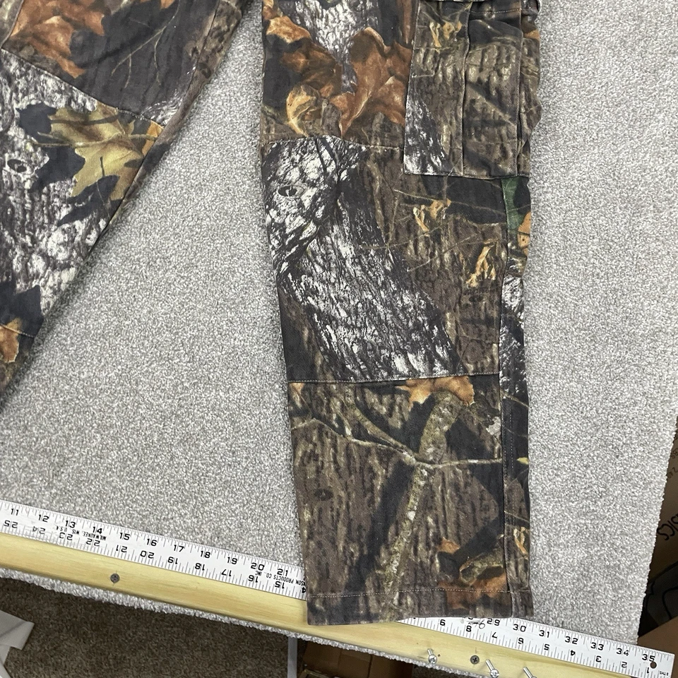 Mossy Oak Hunting Pants Men 38x30 (Fit 37x29) Camo Cargo Outdoors Baggy Y2K Wide - Image 4 of 4