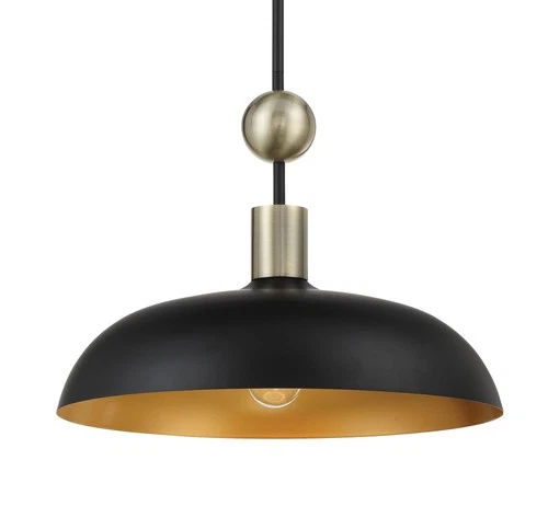 Minka Lavery 1995 Biloxi 18"W Pendant - Coal / Weathered Antique Brass - Picture 1 of 3