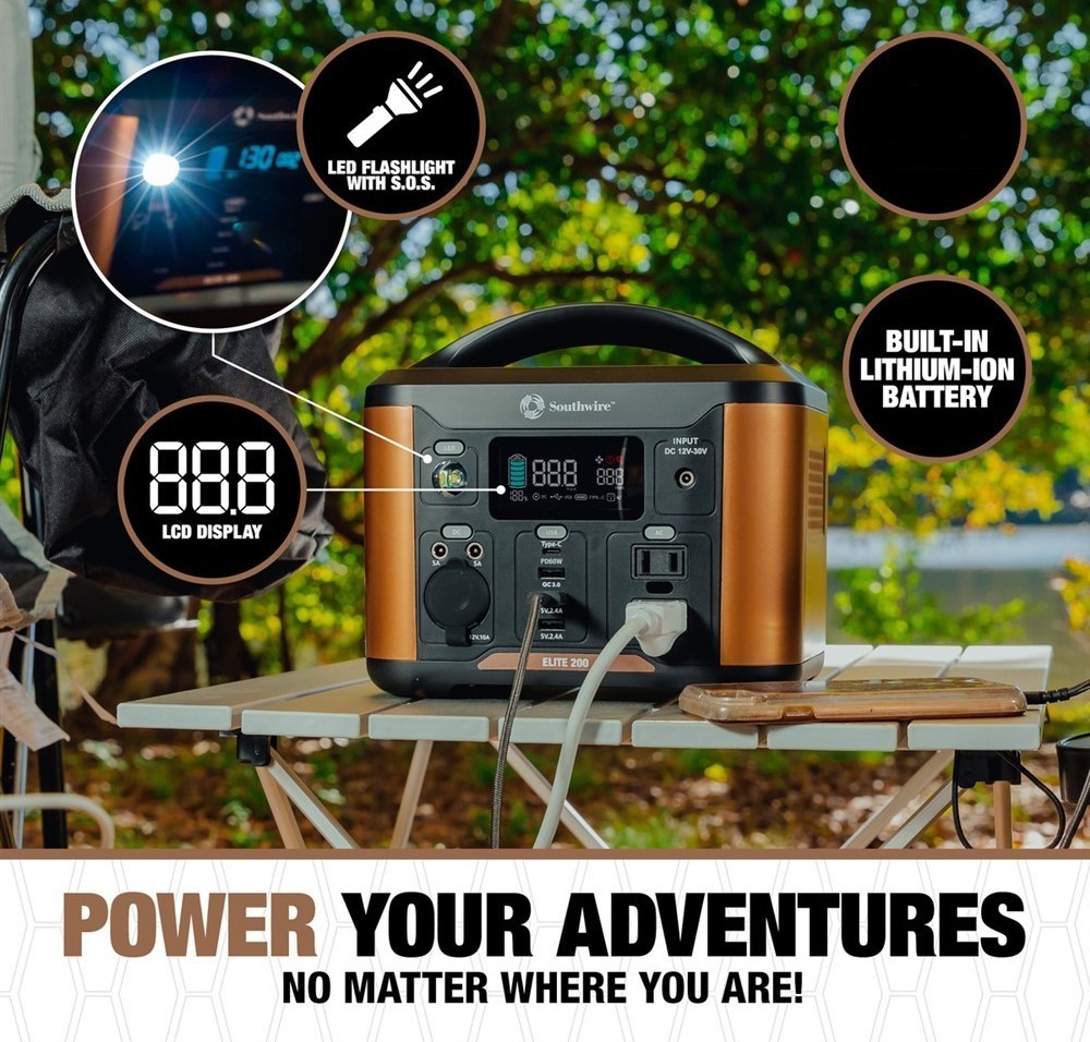 NEW in BOX -Southwire Elite 200 Series Portable Power Station 53250! 222W MAX! alternate view 6