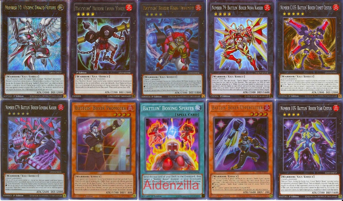 Yugioh Battlin' Boxer Deck - King Dempsey Uppercutter Promoter Nova Kaiser