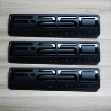 3X Set For 05-11 F250 Super-Duty Emblem Name Plate Side Badges ALL BLACK