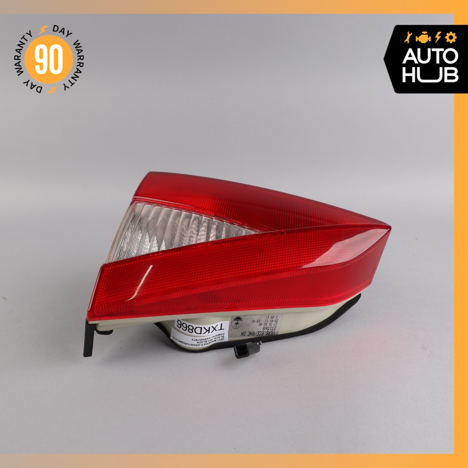 08-12 Maserati GranTurismo S M145 Right Passenger Side Inner Tail Light Lamp OEM