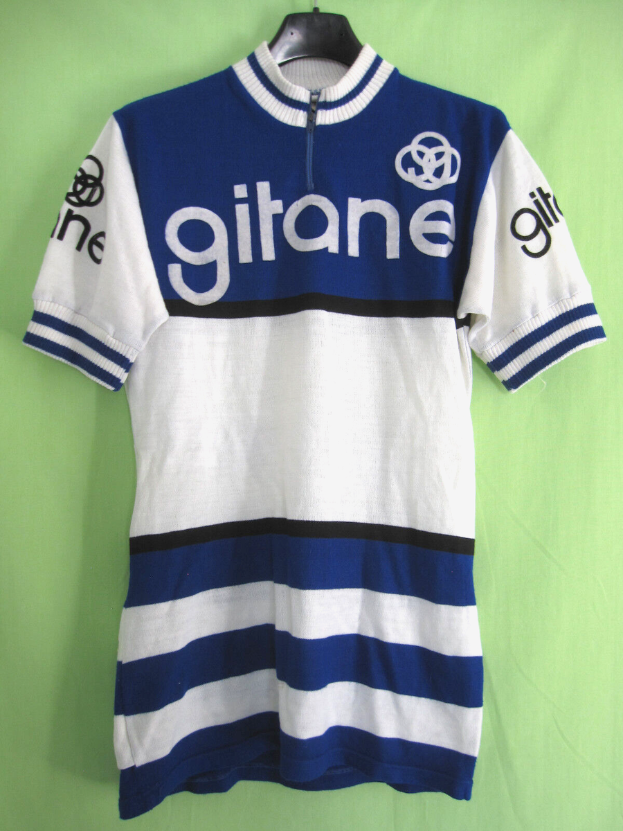Maillot Cycliste Vintage Gitane Cycles – Acrylique/laine, Années 70, Taille S, Homme