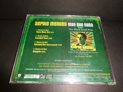 MAS QUE NADA by SERGIO MENDES featuring THE BLACK EYED PEAS-Rare