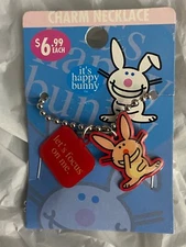 It's Happy Bunny Charm Necklace (Let's Focus On Me) *NEW* US1