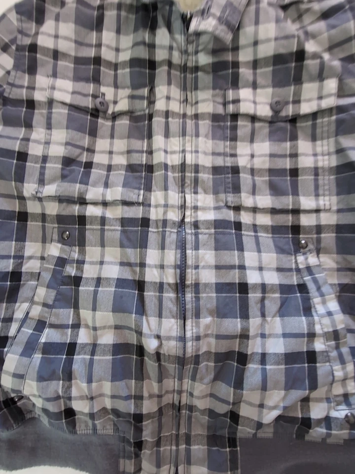 Chaqueta grande American Rag Cie X, bombardero, cuadros, estilo vintage Foto 2 de 4