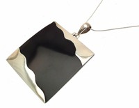 Statement Necklaces For Women 925 Silver Pendant Black Shell Pendant 114128 Statement Necklaces For Women 925 Silver Pendant Black Shell Pendant 114128