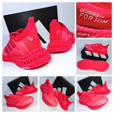 Adidas US 11 Men's Red Ruby Lightweight Comfort Runner 4DFWD 4M Rare ID1424 NIB