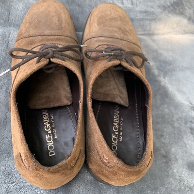 Dolce & Gabbana Nubuck Leather Ethnic Gaelic Gatsby Cap Toe Derby Oxford Sz 8.5 Dolce & Gabbana Nubuck Leather Ethnic Gaelic Gatsby Cap Toe  main image 2