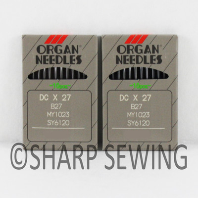 20 ORGAN B-27 SIZE#9/65 OVERLOCK SERGER BALLPOINT NEEDLES DCX27