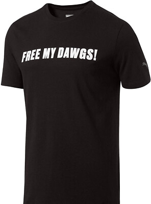 NWT Puma Free My Dawgs Men's Woke T-Shirt.  SZ Large & Black.