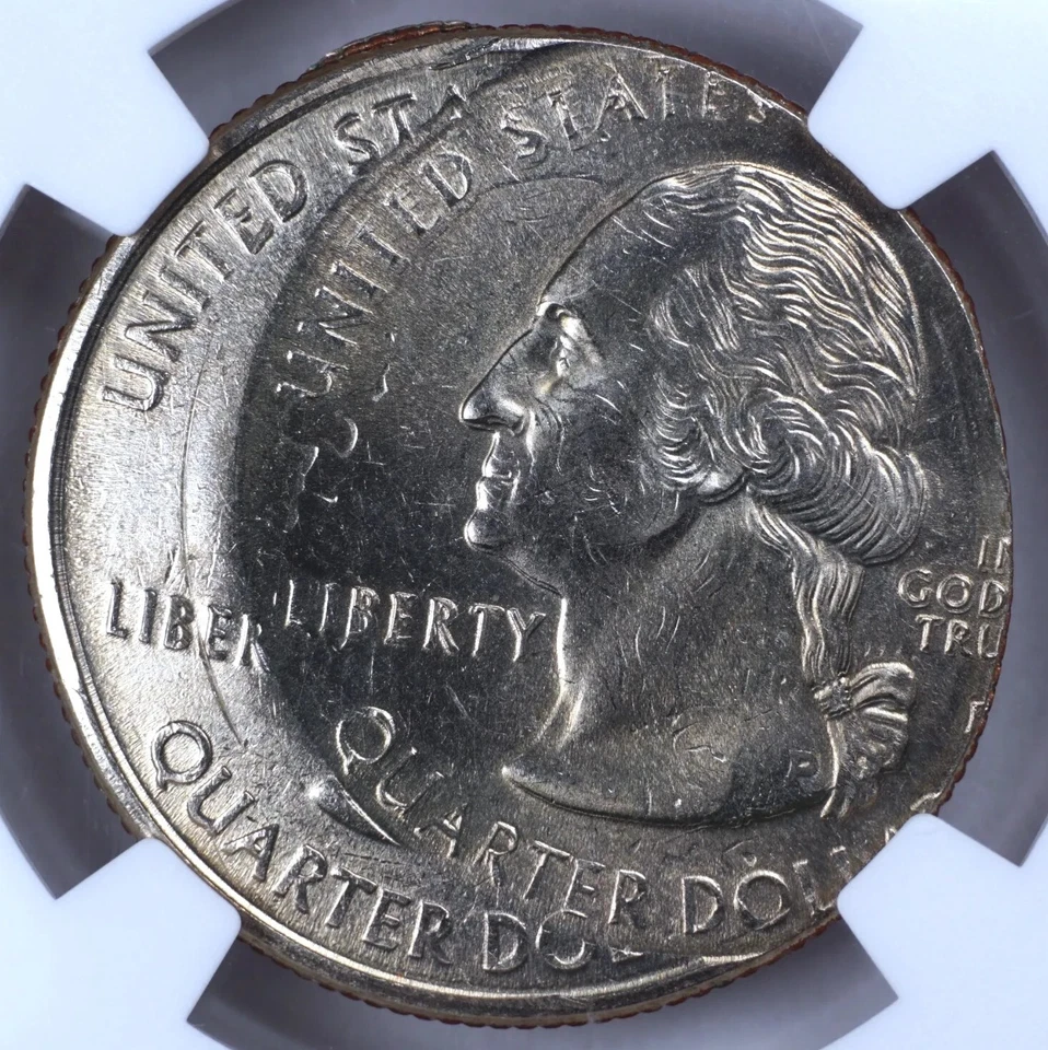 1999 25c Double Triple Multi Struck Connecticut Rare Mint Error Coin NGC MS65 - Image 3 of 4