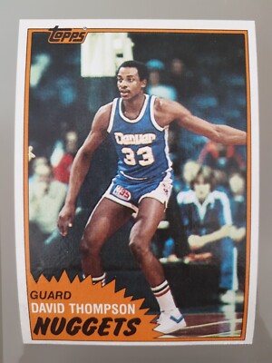 1981-82 Topps Basketball David Thompson #12 Denver Nuggets NBA