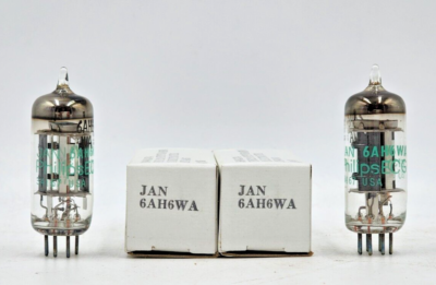 6AH6 2 Tubes 1985 JAN Philips Matching Dates New (New Old Stock) 1