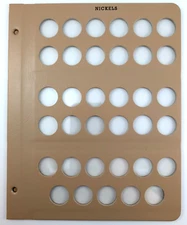Dansco BLANK NICKELS Supreme Coin Album Page for 35 Nickels ot 21mm Coins