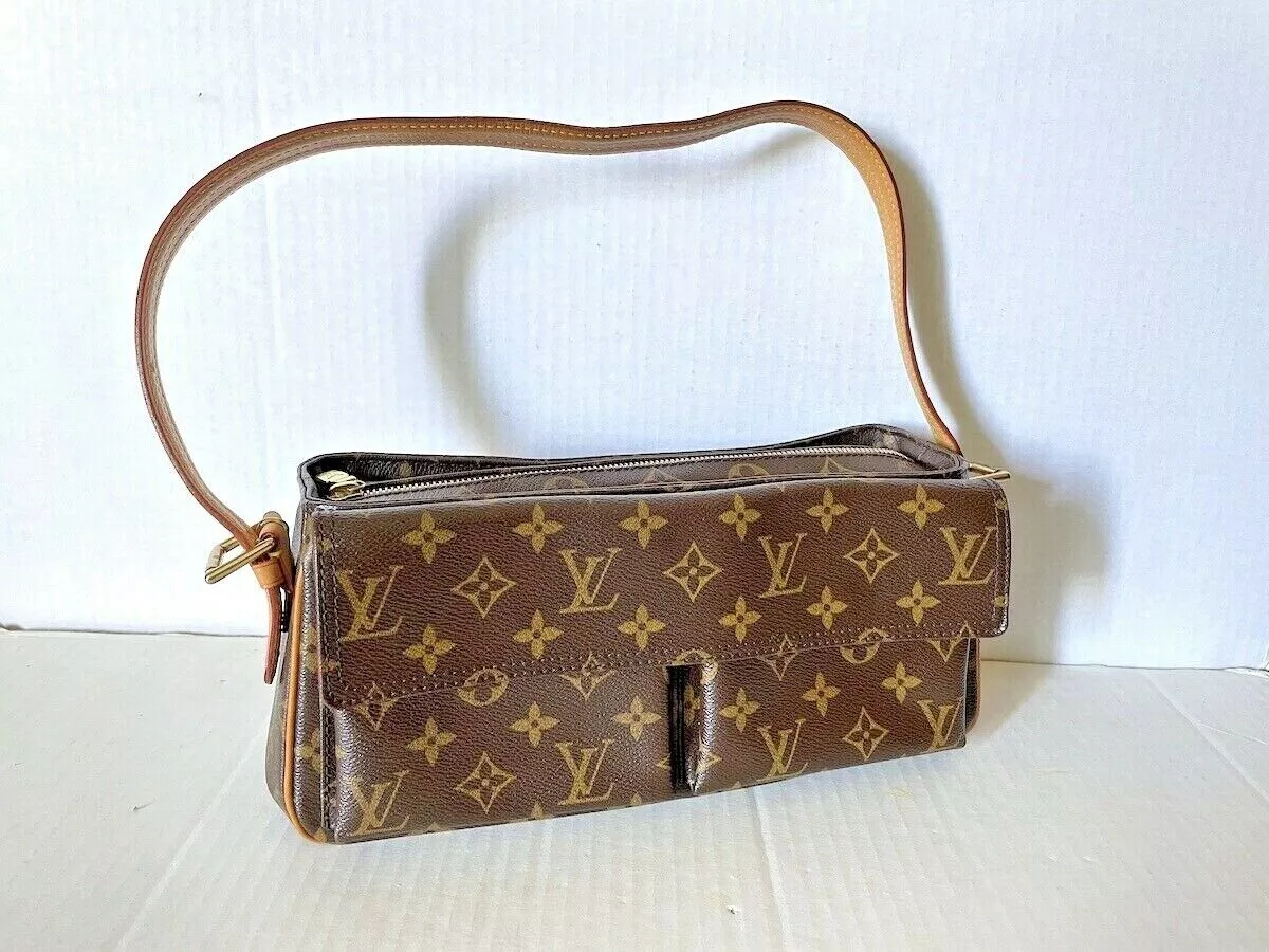 Authentic Louis Vuitton Viva Cite MM Monogram M51164 Handbag Shoulder Bag LV