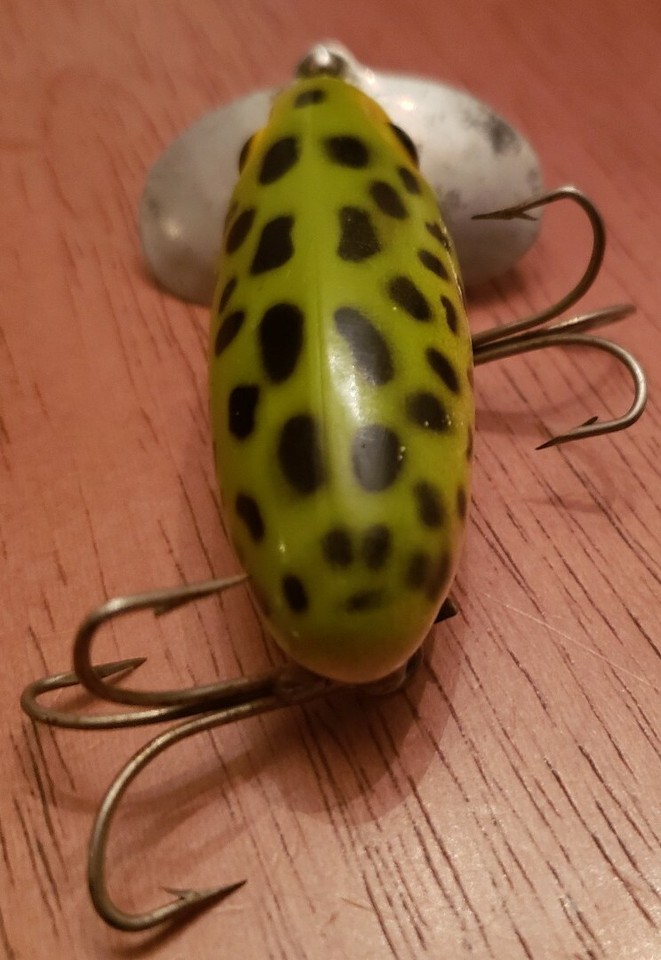 Leurre Vintage Fred Arbogast Jitterbug 3/8 Oz – Topwater, Lèvre Brevetée, US