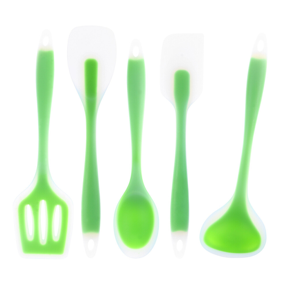 5pcs Heat-Resistant Cooking Utensil Set with Premium Non-Stick Silicone