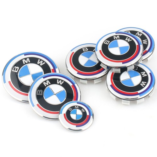 7X Hood & Trunk 82+74mm Steering Wheel 45mm Wheel Caps 68mm for Badge Emblem - Picture 3 of 7