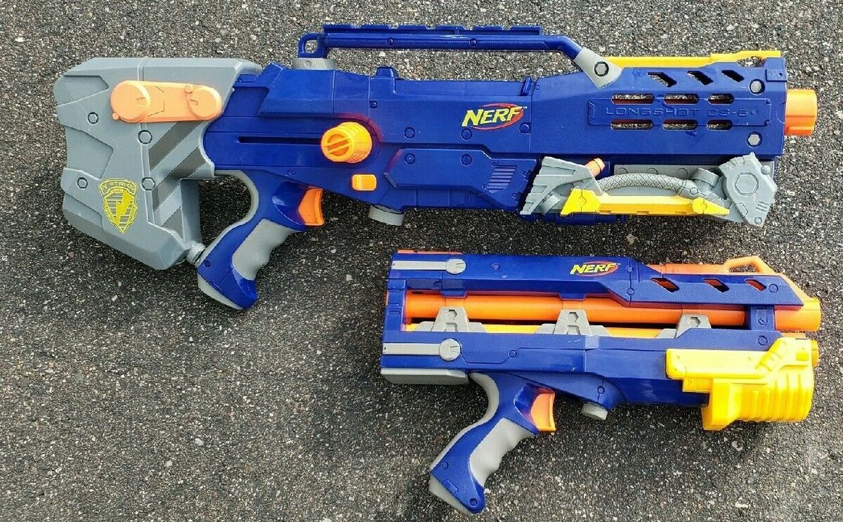  Nerf Longshot CS-6 Blue - Rare Discontinued Model : Toys & Games