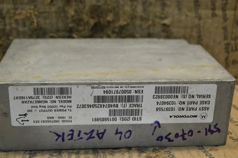 2004 Pontiac Aztek Communication On Star 10394074 módulo 114-6C8 - Imagem 2 de 3