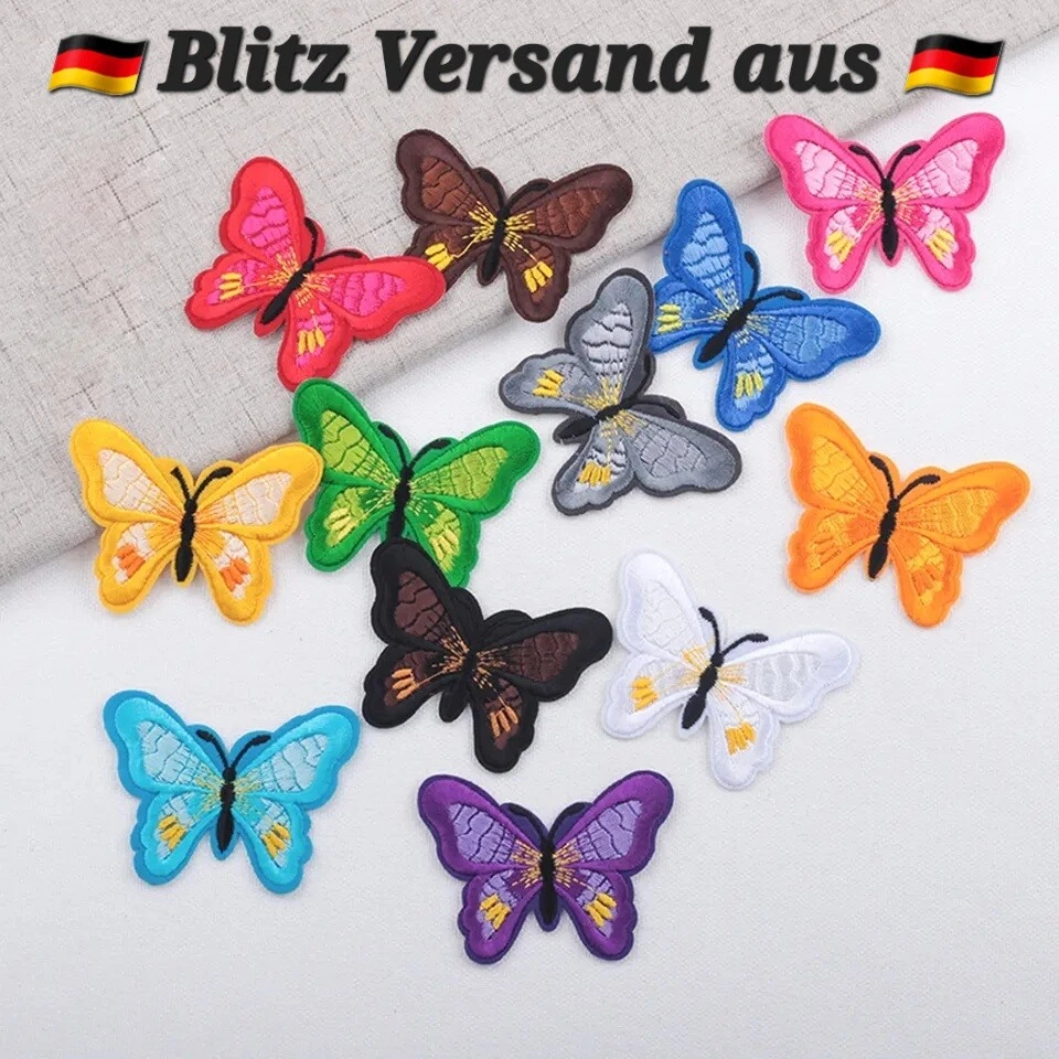 Flicken zum Aufbügeln Bügelflicken Aufbügler Schmetterli Patches Aufbügelflicken