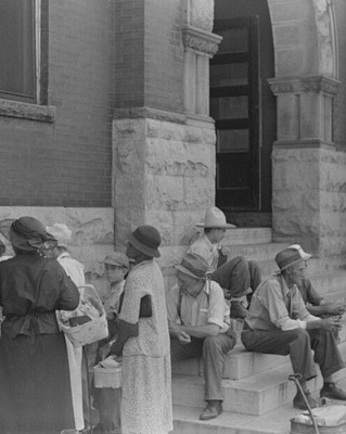 Small group gathered Street scene Urbana, Ohio Old Vintage Photo Reprints