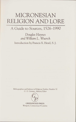 Bibliographies and Indexes in Religious Studies: Micronesian Religion and Lore :