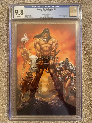 Conan the Barbarian # 1 , CGC 9.8 , Ltd Virgin Variant , J Scott Campbell !!