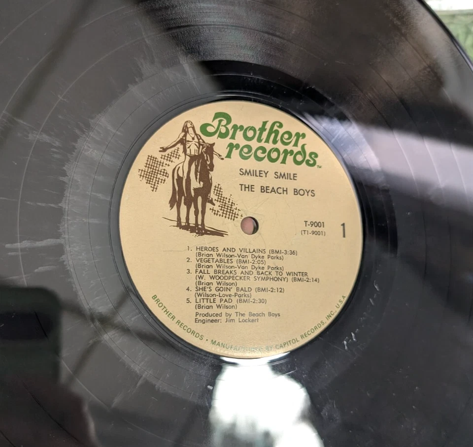 1967 THE BEACH BOYS Smiley Smile 1ST PRINT MONO T9001 NO Turnbill Credit Vinyl Foto 3 de 4