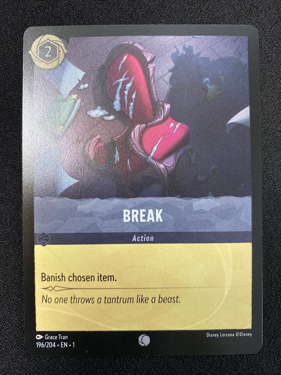 lorcana action cards Disney Chapter 1 - Break Card #196 FOIL Illustrated by Ian MacDonald Friend Like Me Disney Lorcana