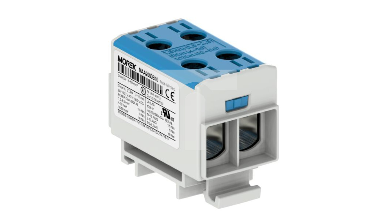 OTL50-2 connector, blue 2xAl/Cu 1.5-50mm2 1000V Universal terminal MAA205 /T2UK