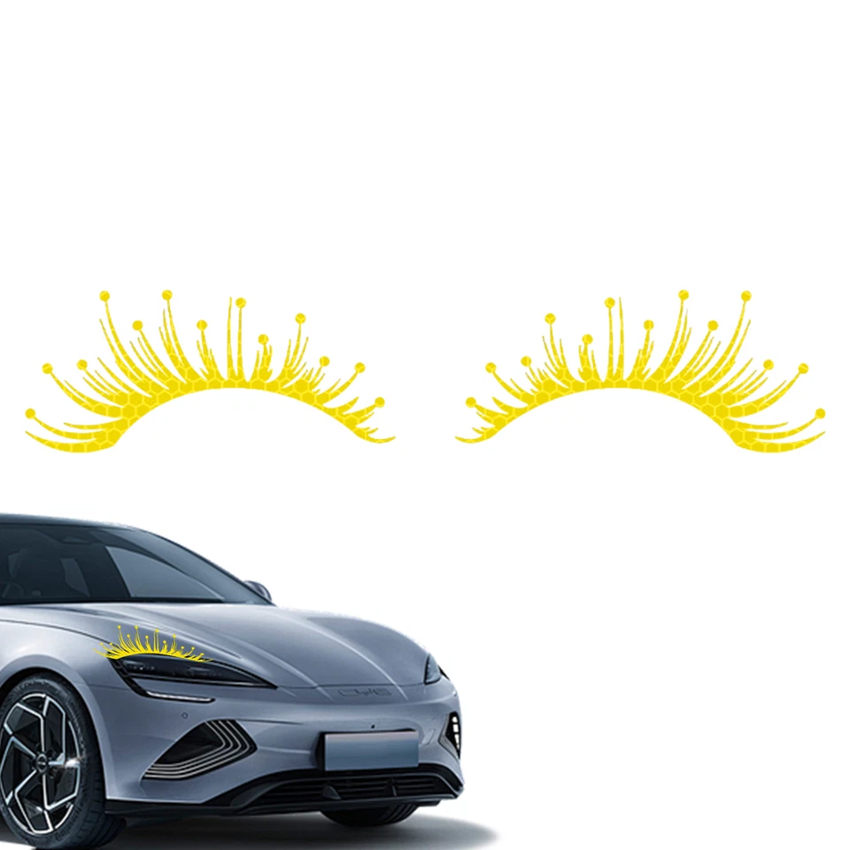 Pegatinas para pestañas de faros de coche pestañas reflectantes decoración de carrocería de coche Foto 4 de 4