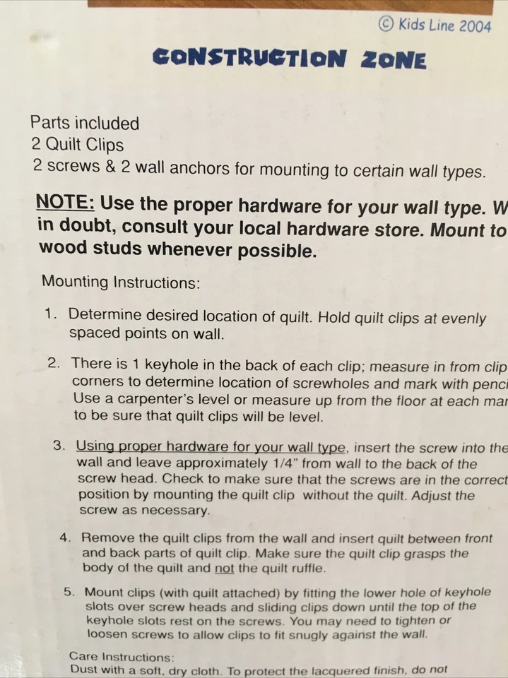 Clips de edredón Kids Line Construction Zone nuevos en caja difícil de encontrar Foto 4 de 4