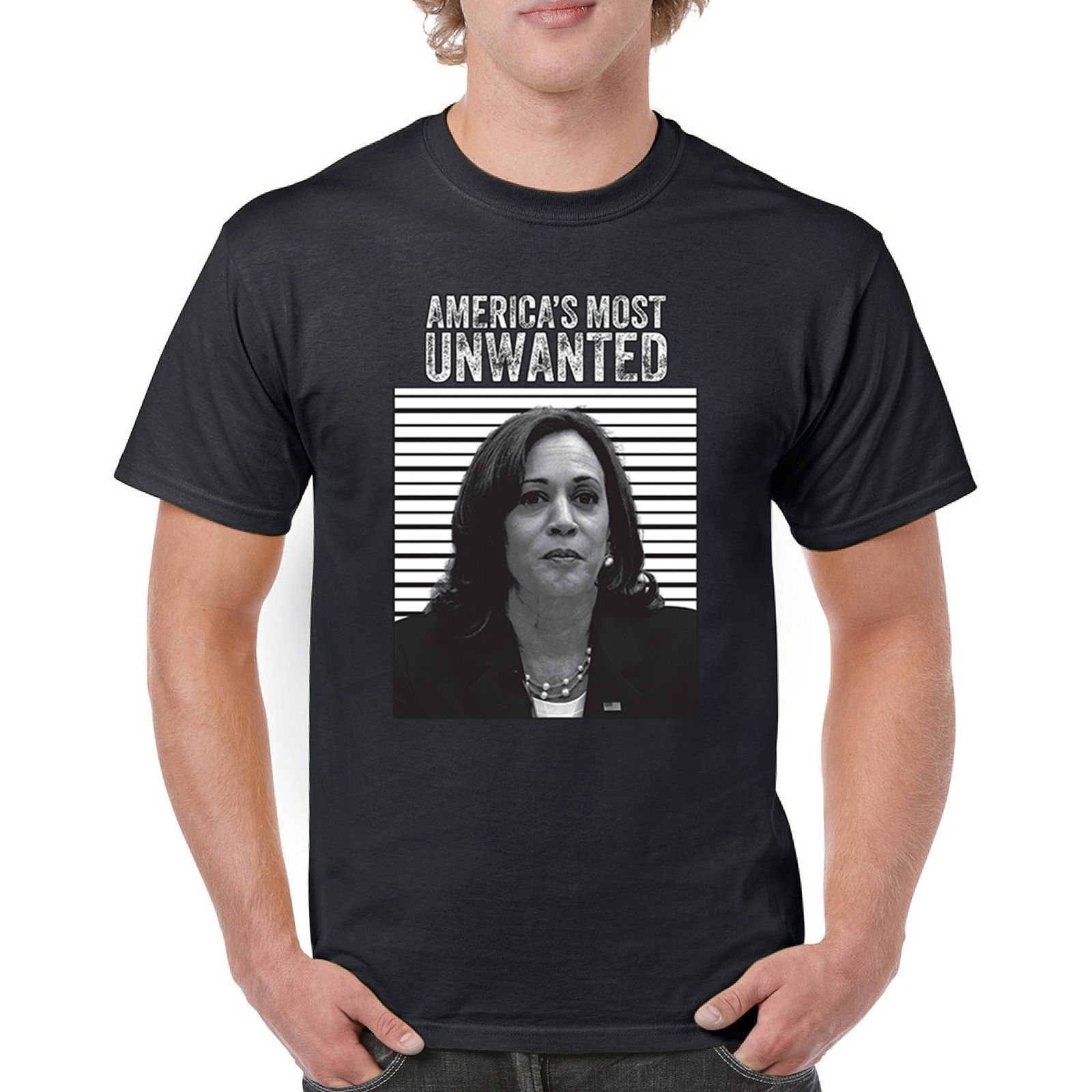 ALTRA America's Most Unwanted Anti Kamala Harris T shirt maglietta uomo Trump MAGA 2024