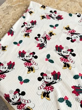 Disney Blanket Minnie Mouse Holiday Edition Ribbed Stretchy Posh Peanut