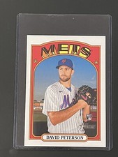 David Peterson 2021 Topps Heritage Baseball Oversized Box Topper OB-RD Mets