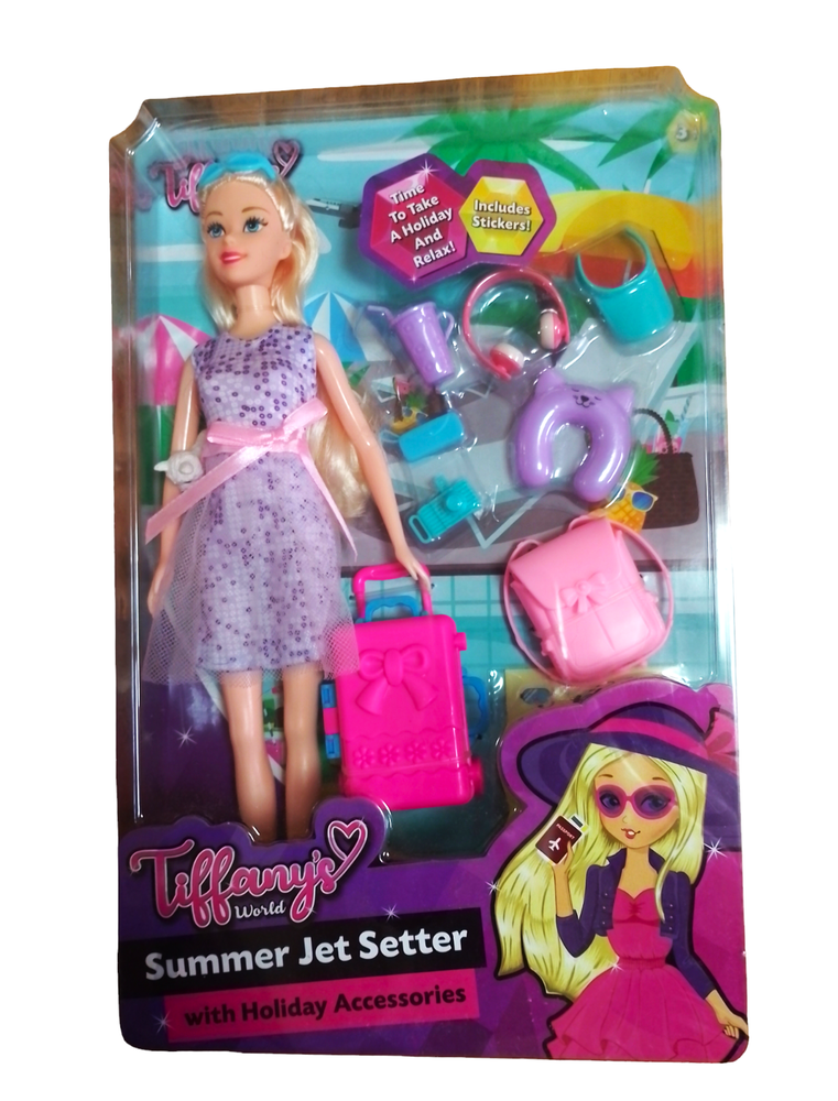 Tiffany's Summer Jet Setter Doll Playset & Holiday accessories