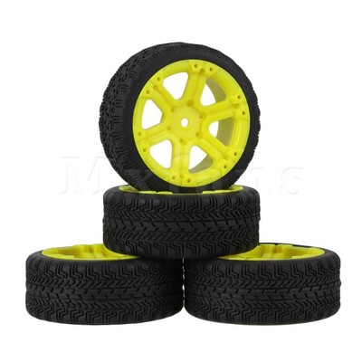 Cheapest New listing 4x High Grip Rubber TireYellow Plastic 6 Spoke Wheel Rim for RC110 On Road Car Online Cheapest New listing 4x High Grip Rubber TireYellow Plastic 6 Spoke Wheel Rim for RC110 On Road Car Online