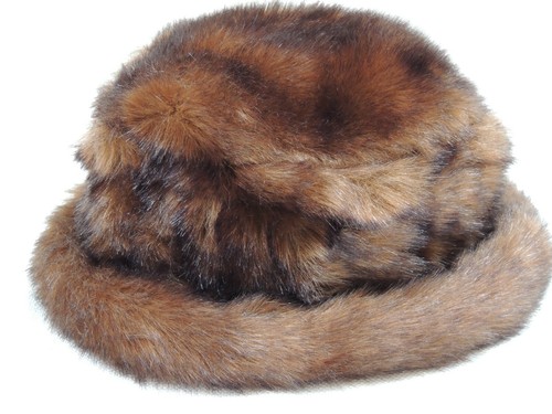 Parkhurst Faux Fur Bucket Hat Brown 