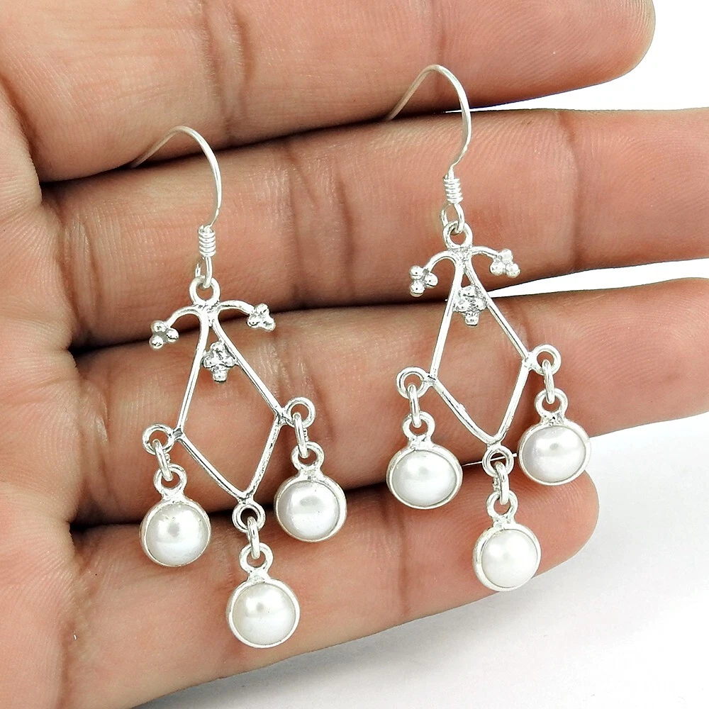 White earrings best sale ebay