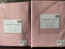 Set of 2 Pottery Barn Kids Quincy Blackout Drape Panel light pink 44 x 84" NEW