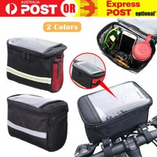 Bicycle Handlebar Basket Bag Bike Reflective Strip Front Pannier Tube Waterproof